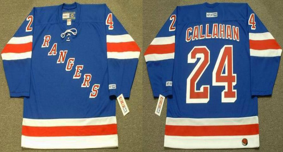 2019 Men New York Rangers 24 Callahan blue style 2 CCM NHL jerseys